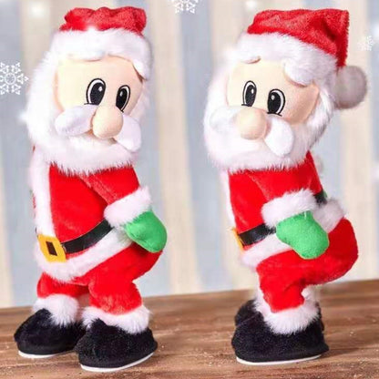 New Christmas Gift Funny Wiggling Butt Electric Old Man Doll Christmas Gift Toy Electric Santa Claus Decoration