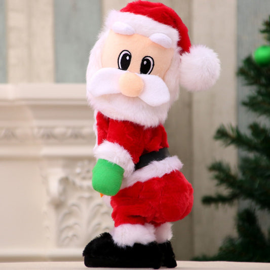 New Christmas Gift Funny Wiggling Butt Electric Old Man Doll Christmas Gift Toy Electric Santa Claus Decoration